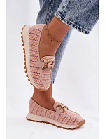 Slip On tenisky se zlatým detailem GOE TT2N4081 růžové