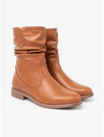 Exkluzívní Karmelowy  kotníčkové boty dámské na plochém podpatku