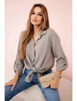 Bavlněná mušelínová košile oversize Fango