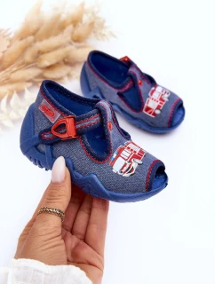 Dětské Sandály Papcie Befado Hasičský Vůz 217P118 Modré