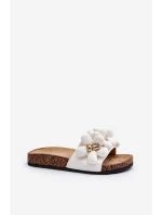 Dámské bílé sandály s ozdobami Bunlia