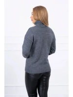 Svetr s rolákem S2020-16 tmavě šedý - Kesi Svetr s rolákem S2020-16 tmavě šedý - Kesi