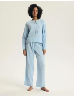 Henderson Dámské pyžamo 45313 Eleni long/r S-3XL Muslin