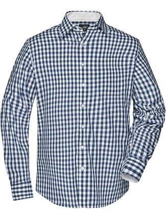 Daiber JN 617 Popelínová kostkovaná košile s dl. rukávem 02.0617 navy/white Daiber JN 617 Popelínová kostkovaná košile s dl. rukávem 02.0617 navy/white
