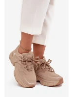 Dámské sportovní tenisky s dvojitým šněrováním béžové Annelie Dámské sportovní tenisky s dvojitým šněrováním béžové Annelie