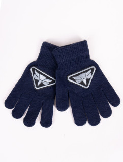 Chlapecké pětiprsté rukavice Yoclub RED-0233C-AA5B-003 námořnická modrá