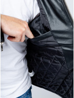 Pánská koženková bunda GLANO - černá