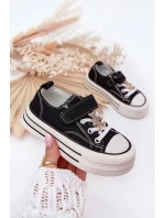 Dívčí Tenisky Se Zlatým Klipem Medvěd Černé Solena