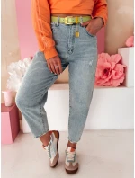 Dámské džínové kalhoty mom fit MOMTEZ blue FashionStreet UY2485