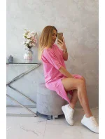 Sukienka oversize jasno różowa