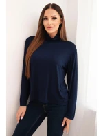 Dámská viskózová blůza s rolákem a dlouhým rukávem granátová Dámská viskózová blůza s rolákem a dlouhým rukávem granátová