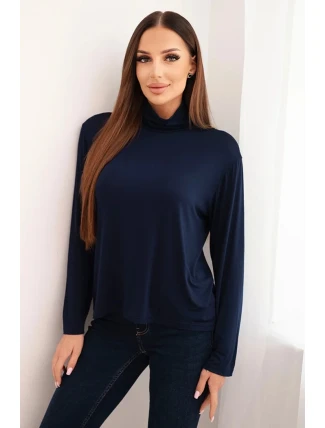 Dámská viskózová blůza s rolákem a dlouhým rukávem granátová Dámská viskózová blůza s rolákem a dlouhým rukávem granátová