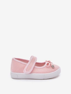 Dětské baletky s mašlí růžové Amirinas
