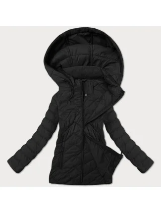 Lehká černá dámská prošívaná bunda s kapucí J Style (16M9232-392) Lehká černá dámská prošívaná bunda s kapucí J Style (16M9232-392)