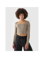 Dámské hladké tričko s dlouhým rukávem 4F 4FRSS24TLONF499-82S