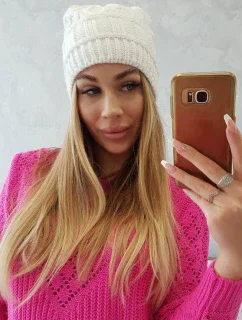 Fleecová čepice Marta K231 bílá