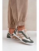 Nízké Tenisky Dámské Béžovo-Zelené Eezore