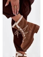 Dámské sněhule s kožíškem Camel Irmara Dámské sněhule s kožíškem Camel Irmara