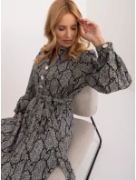 LK SK 509107 šaty.00X šedá černá