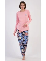 Dámské pyžamo dlouhé Květy