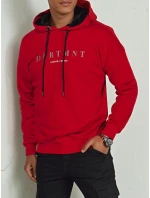 Pánská červená mikina s potiskem FashionStreet BX5681 Pánská červená mikina s potiskem FashionStreet BX5681