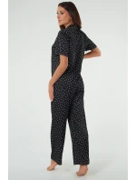 Italská móda Ria crêpe long barva:print/black Italská móda Ria crêpe long barva:print/black