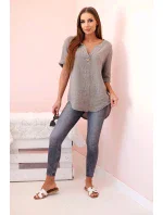 Dámská mušelínová košile s knoflíkem fango