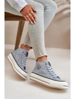 Zateplené Dámské Tenisky Na Platformě Eko Kůže Big Star OO274069 Modré