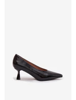 Lakované lodičky na jehle Černé Gavrielle