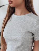 Dámské pruhované mini šaty RIBBINA světle šedé FashionStreet EY2577