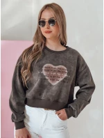 Dámská oversize mikina se srdcem DESSER graphite FashionStreet BY1464
