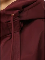 Dámská přechodná bunda s kapucí a kapsami vínová FashionStreet TY5635