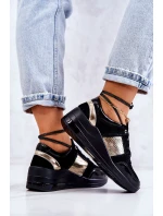 Dámské Semisove sportovní boty na klínu Černá Larson