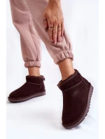 Dámské semišové nízké boty do sněhu Hněde Shelie Dámské semišové nízké boty do sněhu Hněde Shelie