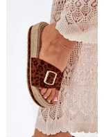 Dámské Pantofle Na Platformě Se Zlatou Přezkou Panthera Selira