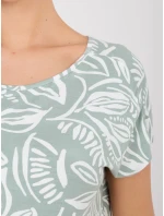 Tričko D12110M02646E pistácie Tričko D12110M02646E pistácie