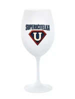 SUPERUČITELKA (ZNAK) - bílá sklenice na víno 350 ml