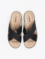 Trendy  nazouváky černé dámské platforma