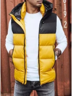 Pánská prošívaná žlutá vesta FashionStreet TX4171