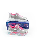 Skechers S Lights LED dětská sportovní obuv pro dívky na suchý zip šedá Skechers S Lights LED dětská sportovní obuv pro dívky na suchý zip šedá