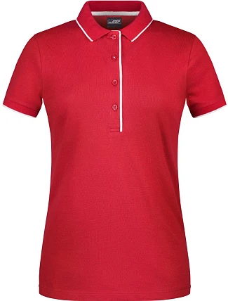 Daiber JN 727 Dámské piqué polo s kontrastní légou 02.0727 red/white