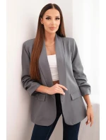 Bunda s klopou elegantní tmavě šedá