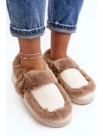 Dámské pantofle s kožešinou béžové Sailey Dámské pantofle s kožešinou béžové Sailey