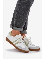 Zazoo N1068 Kožené Nízké Tenisky Dámské Bílé