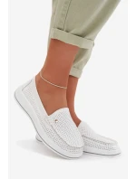 Dámské polobotky z přírodní kůže S.Barski GR61-5980 Bílé