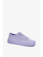 Dámské textilní tenisky Big Star – fialové