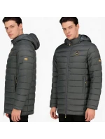 Geographical Norway pánská bunda AMIGOMAP LONG HOOD DB DGREY MEN 233 DARK GREY (WZ5086H/GN-GRIS FONCÉ)