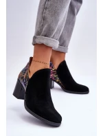 Dámské kožené boty na sloupu Maciejka 04492-99 černé