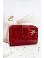 Lakovaný dámský peněženka s razbou Červený Rivonna