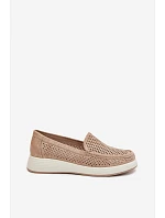 Dámské krajkové mokasíny Sergio Leone MK097H zlaté